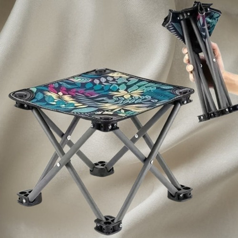 ZENPRO Wind Tour Portable Folding Camping Stool Outdoor Camping Lightweight Samll Chair Foldable Steel Inversion Chair