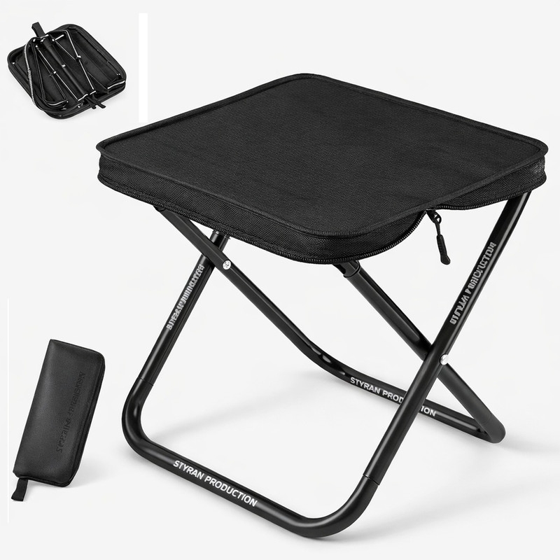 Butee Compact Travel Folding Stool Lightweight for Easy Carry Anywhere Foldable Carbon Steel Inversion Chair
