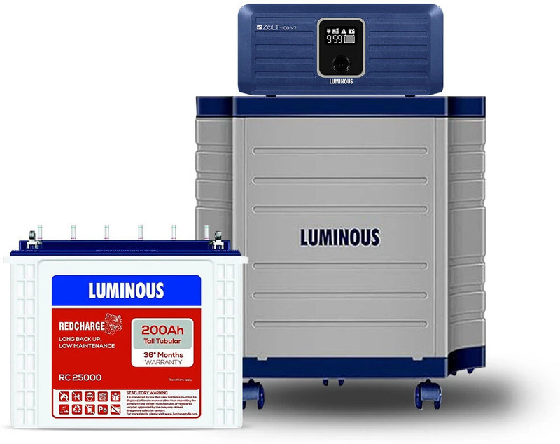 LUMINOUS 60 Months Warranty Tubular Inverter Battery(200 Ah, Zolt 1100 Inverter_ILTT 25060)