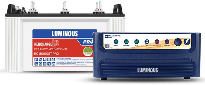 LUMINOUS 36 Months Warranty Tubular Inverter Battery(150 Ah, PowerX 2250 Pure Sine Wave Inverter with RC 18000ST 150Ah)