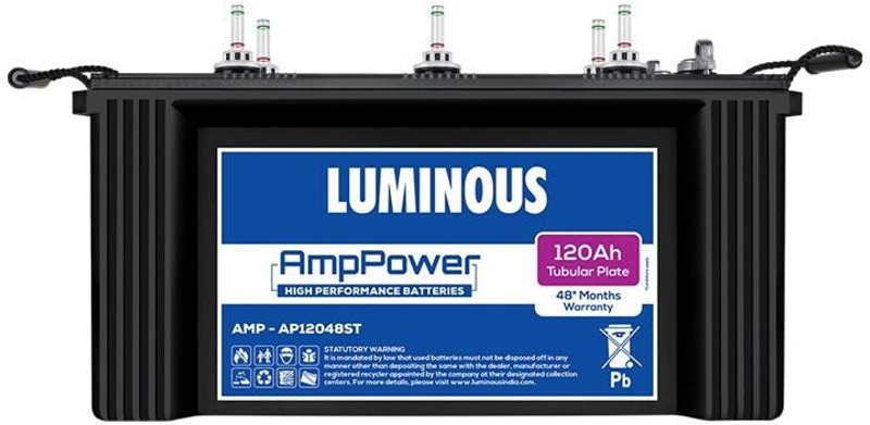LUMINOUS 48 Months Warranty Tubular Inverter Battery(120 Ah, AMP - AP12048ST)