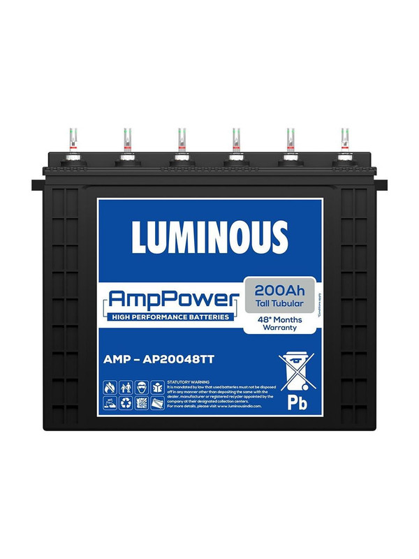LUMINOUS 48 Months Warranty Tubular Inverter Battery(200 Ah, AMP - AP20048TT)