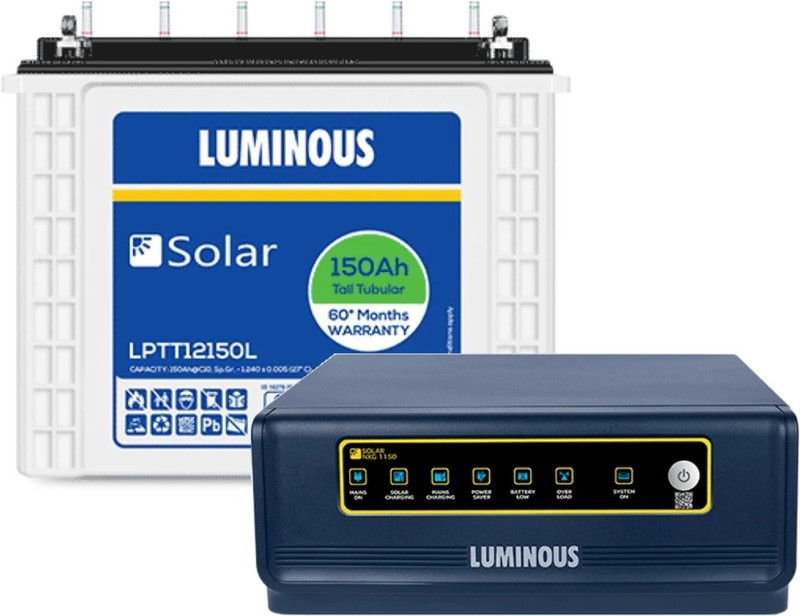 LUMINOUS 60 Months Warranty Tubular Inverter Battery(80 Ah, Solar NXG 850 with LPT 1280H)
