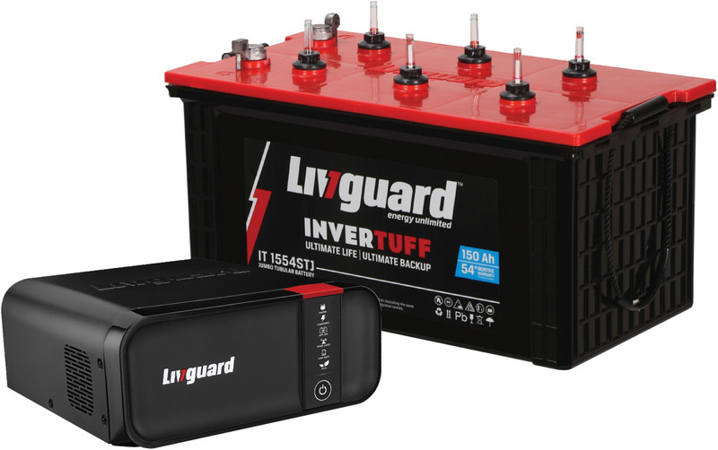 Livguard 54 Months Warranty Tubular Inverter Battery(150 Ah, IT 1554STJ Short Jumbo)