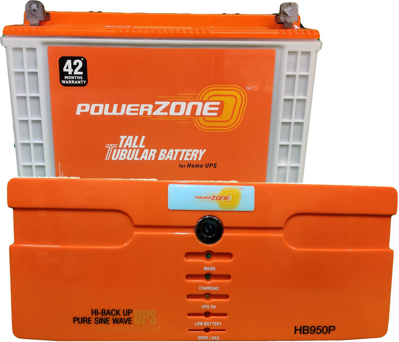POWERZONE 36 Months Warranty Tubular Inverter Battery(100 Ah, PZA-HU-HB0000675+TT150DP42/TT42PZ150/TTCA42)