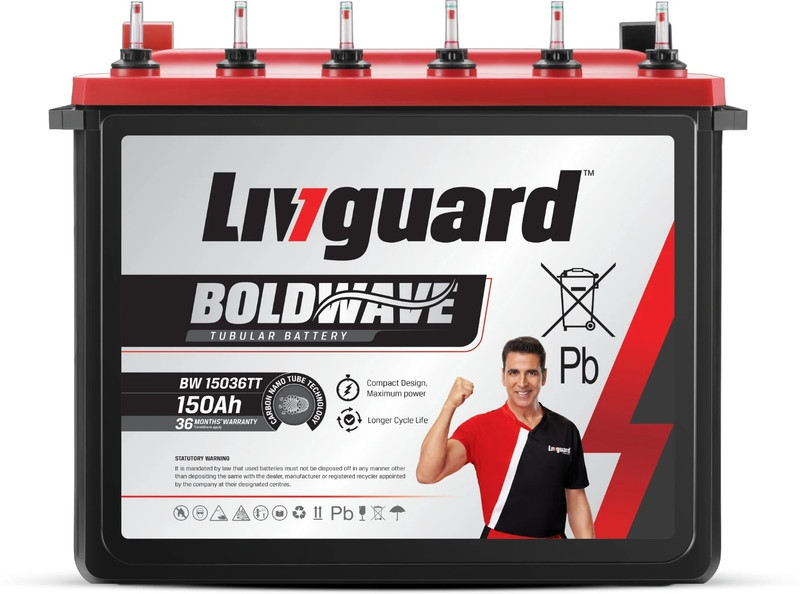 Livguard 3 Year Warranty Tubular Inverter Battery(150 Ah, BW15036TT)