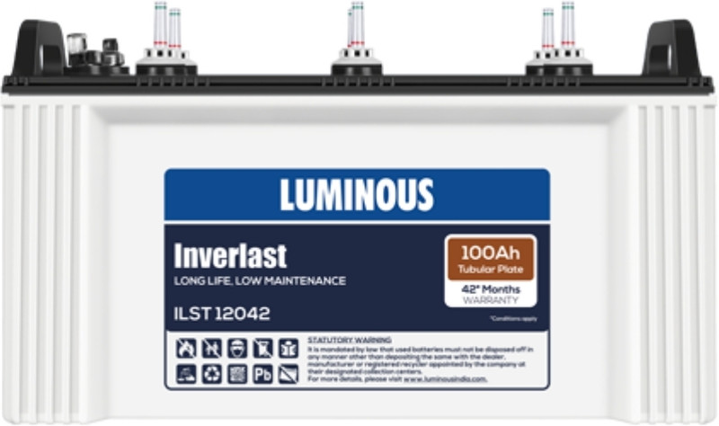LUMINOUS 42 Months Warranty Tubular Inverter Battery(100 Ah, Inverlast ILST 12042)
