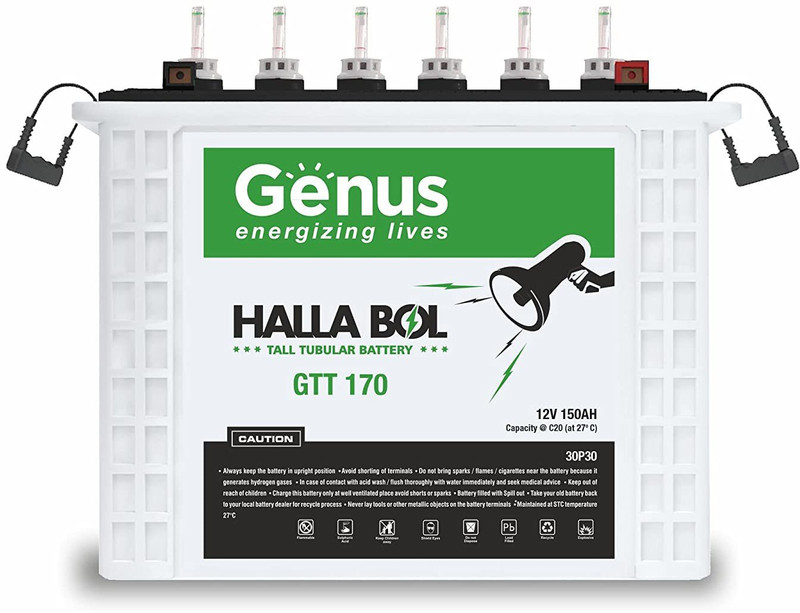 Genus 60 Months Warranty Tubular Inverter Battery(240 Ah, Hallabol 240Ah 12V Tall)