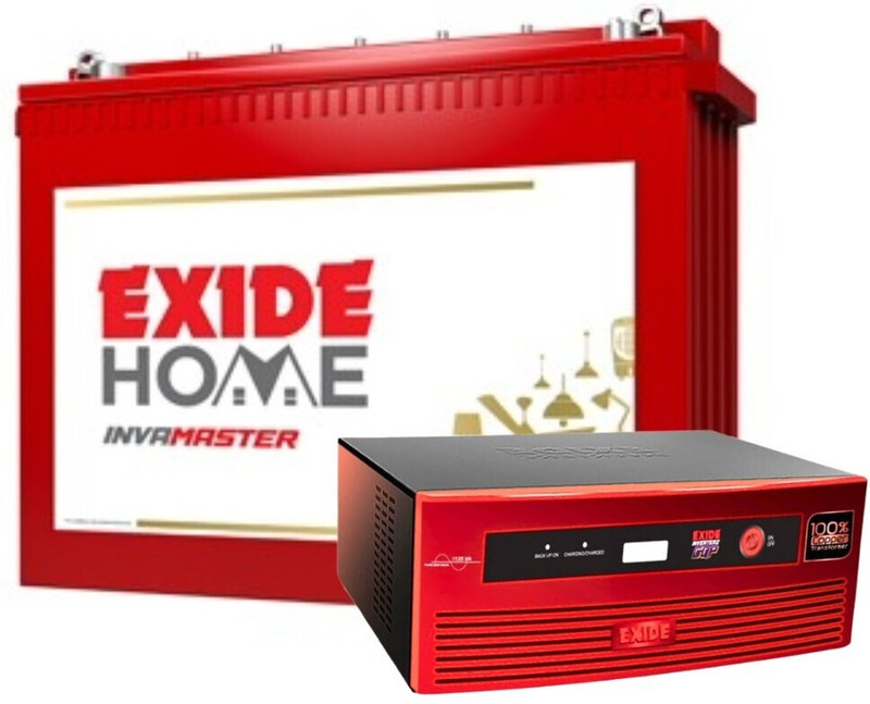 EXIDE 60 Months Warranty Tubular Inverter Battery(220 Ah, GQP 1125 Copper Tranformer Pure Sinewave Inverter and IMTT2200 60 month warranty)