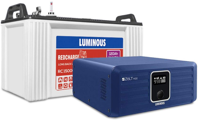 LUMINOUS 36 Months Warranty Tubular Inverter Battery(150 Ah, Zolt 1100 Plus RC18000St150 (AH) Plus Trolley)