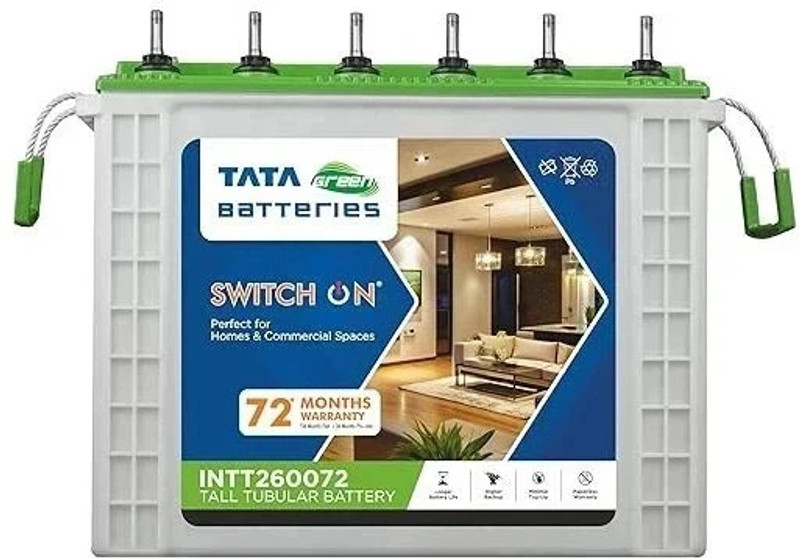 Tata Green 72 Months Warranty Tubular Inverter Battery(200 Ah, INTT240072)