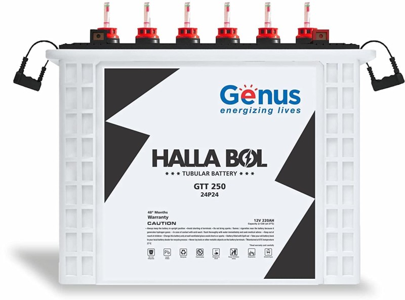 Genus GTT-250 Tubular Inverter Battery(220Ah)