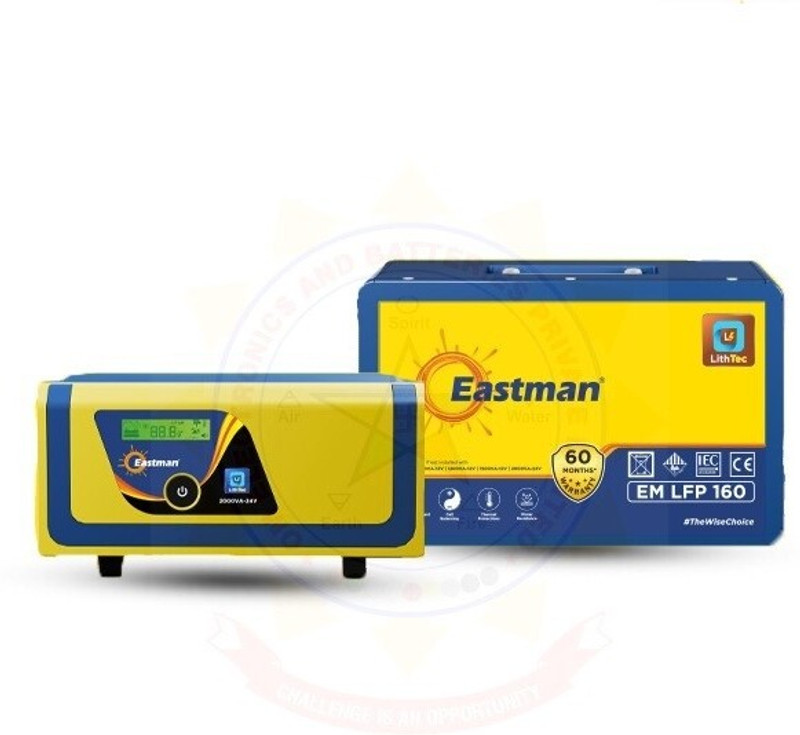 EASTMAN 60 Months Warranty Valve Regulated Multi Cell Inverter Battery(150 Ah, HUPS Lith Tec 1200VA/12 V+EM-LFP-240)