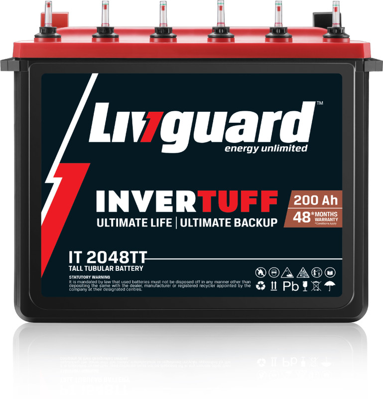 Livguard 60 Months Warranty Tubular Inverter Battery(200 Ah, LGS900i_IT 2060TT)