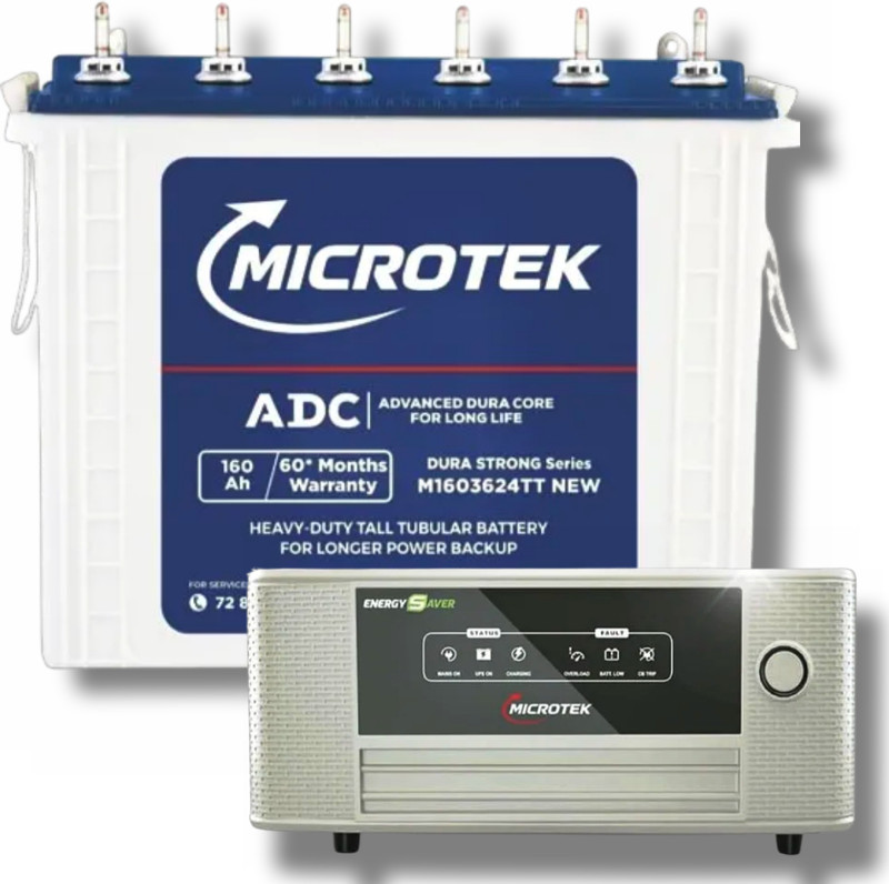 Microtek 60 Months Warranty Tubular Inverter Battery(200 Ah, 2003624TT AND SQ 1225 12V)