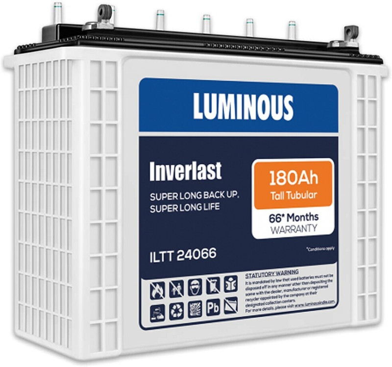 LUMINOUS 60 Months Warranty Tubular Inverter Battery(160 Ah, ILTT 20060)