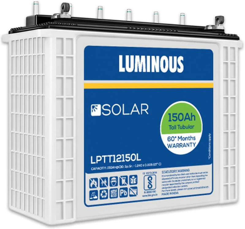 LUMINOUS 66 Months Warranty Tubular Inverter Battery(150 Ah, UCTT 18066)