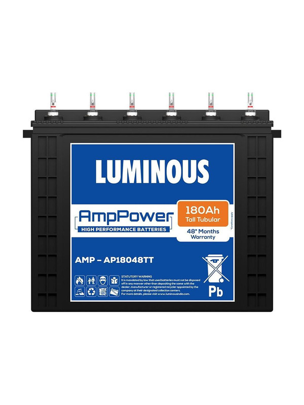 LUMINOUS 48 Months Warranty Tubular Inverter Battery(180 Ah, AMP - AP18048TT)