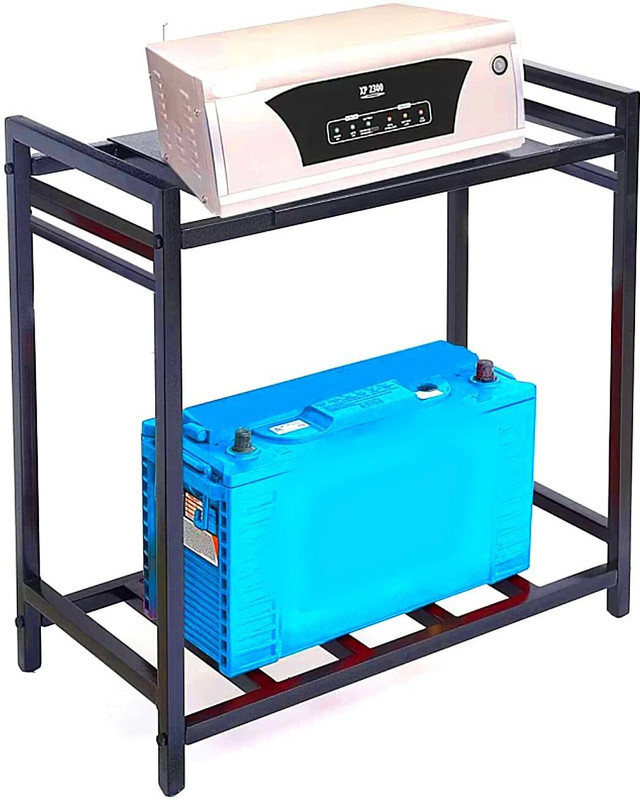 JOYNAA Battery inverter Trolly stand Support upto 80 to 120 kg for Inverter and Battery Trolley for Inverter and Battery(Black)