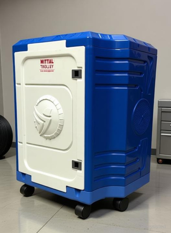 MITTAL Tubular Trolley for Inverter and Battery(Blue, White)