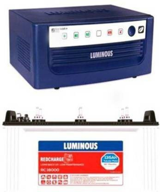 LUMINOUS BC 16048ST EcoWatt Neo 700+RC16000 with 36 Months Warranty Square Wave Inverter(700 VA)