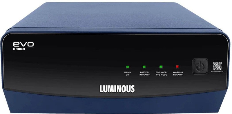 LUMINOUS EVO D 1650/24V Inverter Best for Home and Office EVO D 1650/24V with 36 Months Warranty Square Wave Inverter(1500 VA)