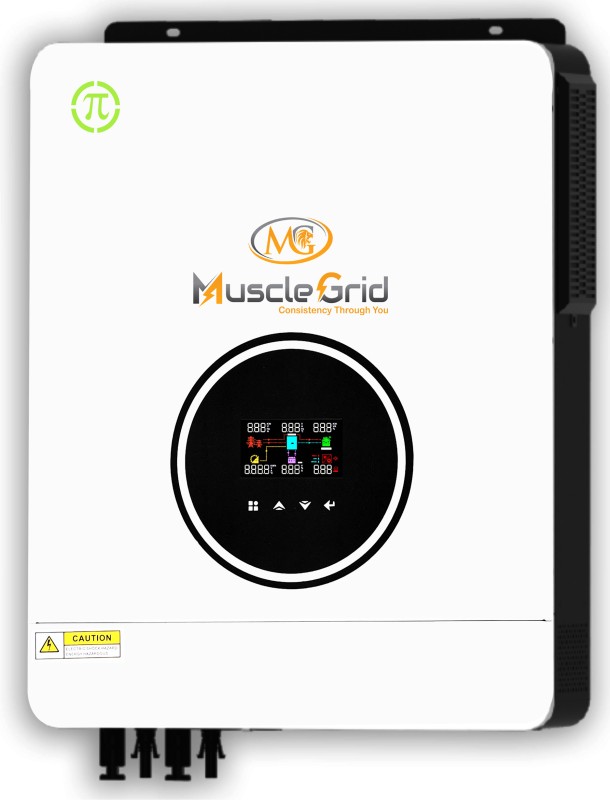 MuscleGrid India 6.2 KW True Hybrid HEAVY DUTY Triple MPPT Battery Less Solar (Support LiPO4 Battery) Android and iPhone Monitoring 48V Pure Sine Wave Inverter
