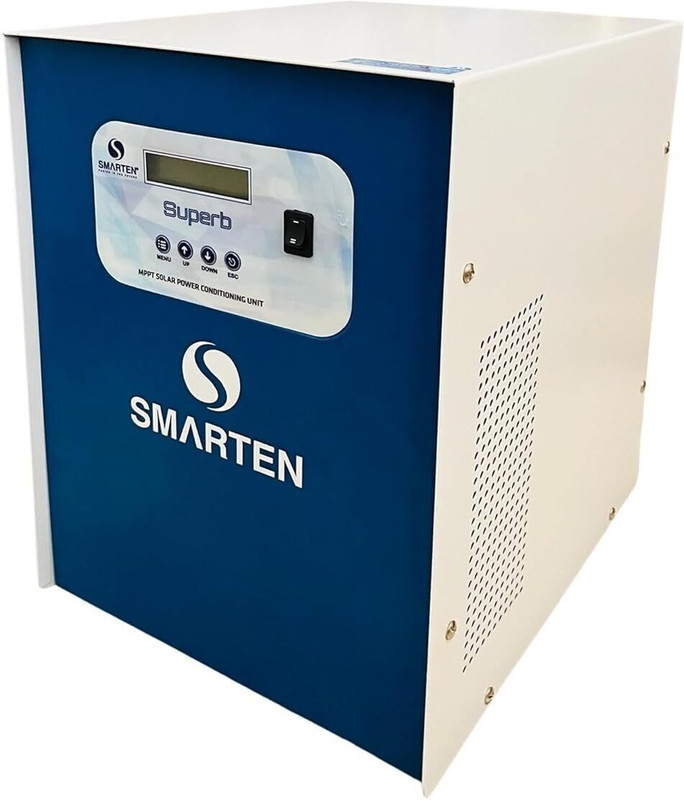 Smarten Smarten MPPT Solar PCU Smarten 3075/ 24V Pure Sine Wave Inverter MPPT Solar PCU with 24 Months Warranty Solar Compatible Pure Sine Wave Inverter(500 VA)