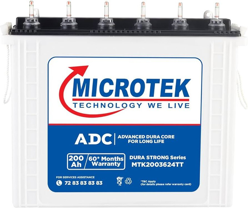Microtek MTK2003624TT 200Ah/12V Inverter Battery Pure Sine Wave Inverter(500 VA)