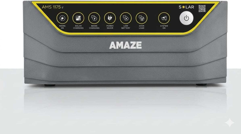 AMAZE AQ 2375+ 24V with 36 Months Warranty Solar Compatible Pure Sine Wave Inverter(850 VA)