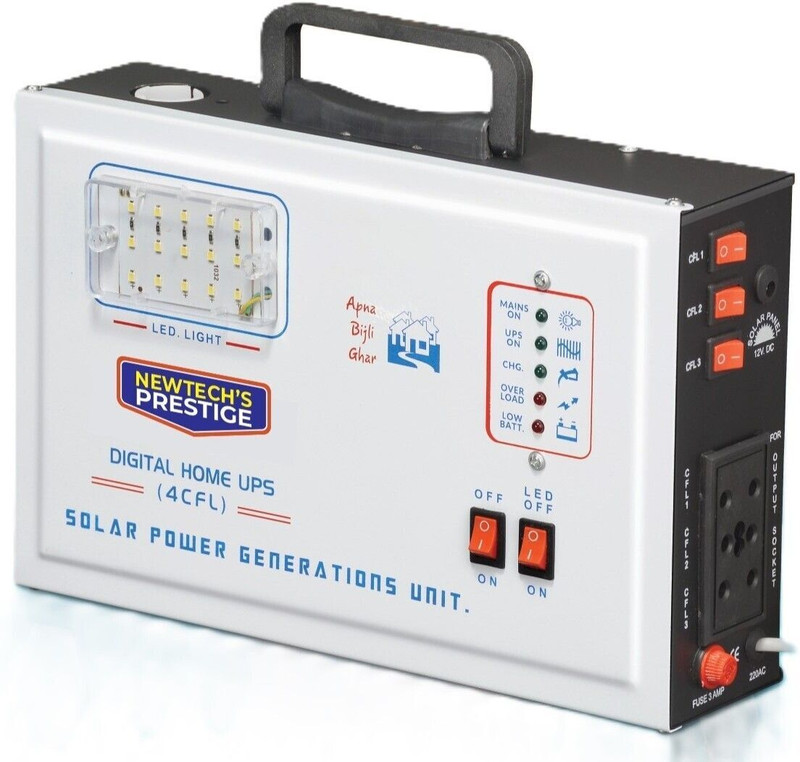 Radiance UPS 7.2AH EXIDE BATTERY RD-777 CFL UPS WITH 12V Solar Compatible Square Wave Inverter(500 VA)