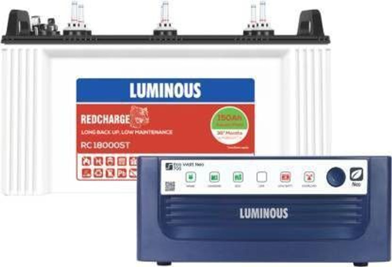 LUMINOUS tc18000st Eco Watt Neo 700 with RC18000ST with 36 Months Warranty Square Wave Inverter(600 VA)
