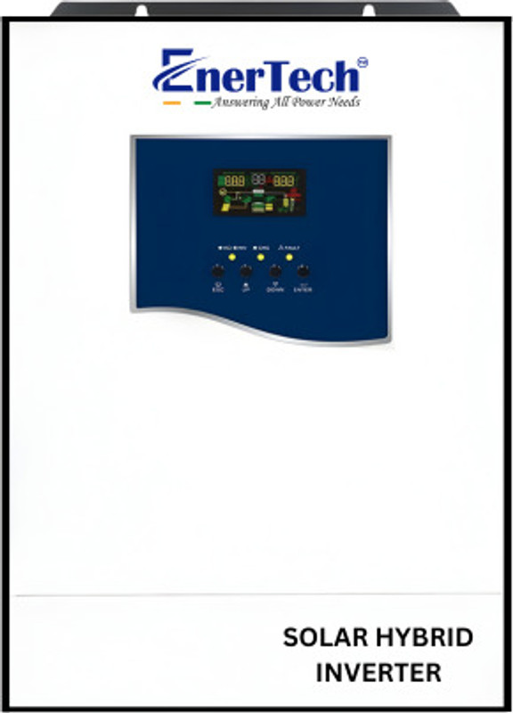 EnerTech 5KW /48VDC Solar Hybrid Inverter | Batteryless Support | HF EUPL/HF/E/5K48V/002 with 5 Year Warranty Solar Compatible Pure Sine Wave Inverter(5000 VA)