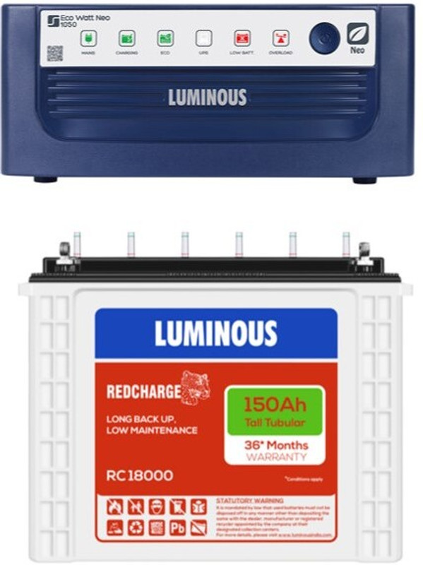 LUMINOUS RC18000 and Watt 800 RC18000 Eco Watt Neo 800 Square Wave Inverter(500 VA)