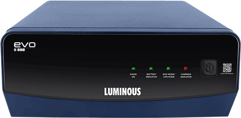 LUMINOUS EVO-D-800/12V EVOD800 with 3 Year Warranty Square Wave Inverter(700 VA)