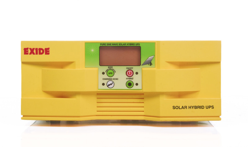 EXIDE Exide1100 Solar Hybrid UPS Inverter, Dual Mode Operation, LCD Display, SH 1100 PST with 2 Year Warranty Solar Compatible Pure Sine Wave Inverter(1050 VA)