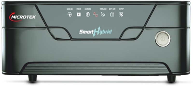 Microtek SMART HYBRID UPS 1075 12V UPS SMART HYBRID 1075 12V with 3 Year Warranty Solar Compatible Pure Sine Wave Inverter(950 VA)