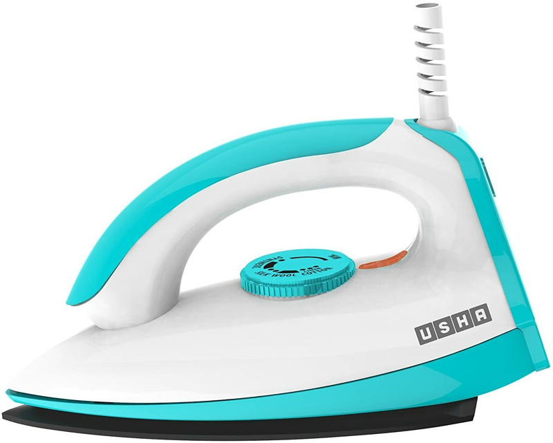 USHA EI 3602 1000-Watt Lightweight Dry Iron (ICY Blue) 1000 W Dry Iron (Blue)