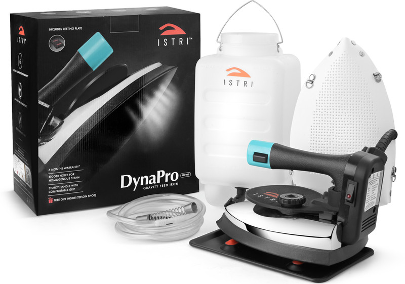 Istri DynaPro Steam Iron 1250 Watts| 230V India's Double ISI Mark Industrial Iron 1250 W Steam Iron(Black/ Blue)