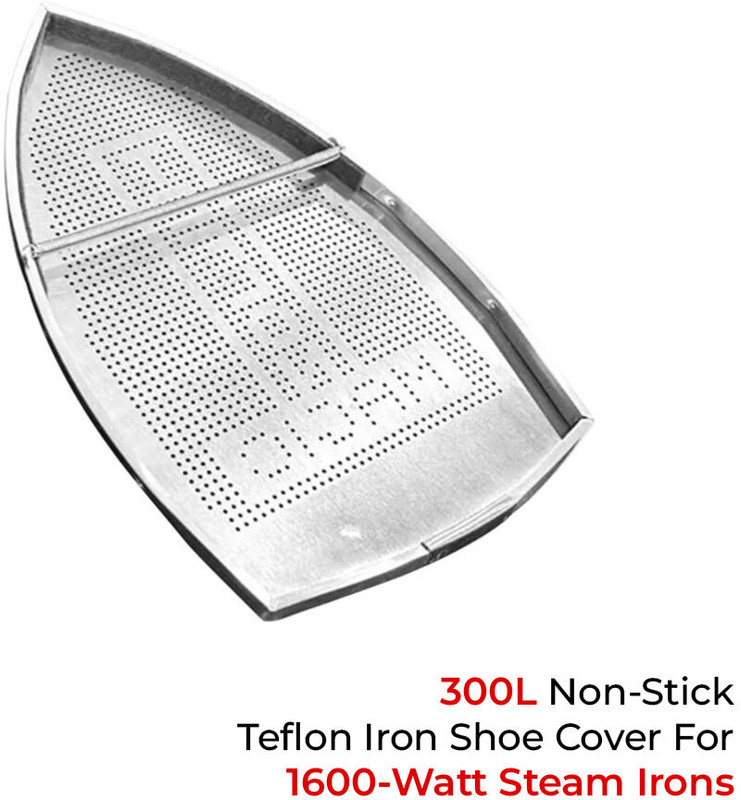 Vallabh 300L Non-Stick Teflon Iron Shoe cover | Compatible with 1600-Watt Steam Irons 1600 W Steam Iron(Silver)