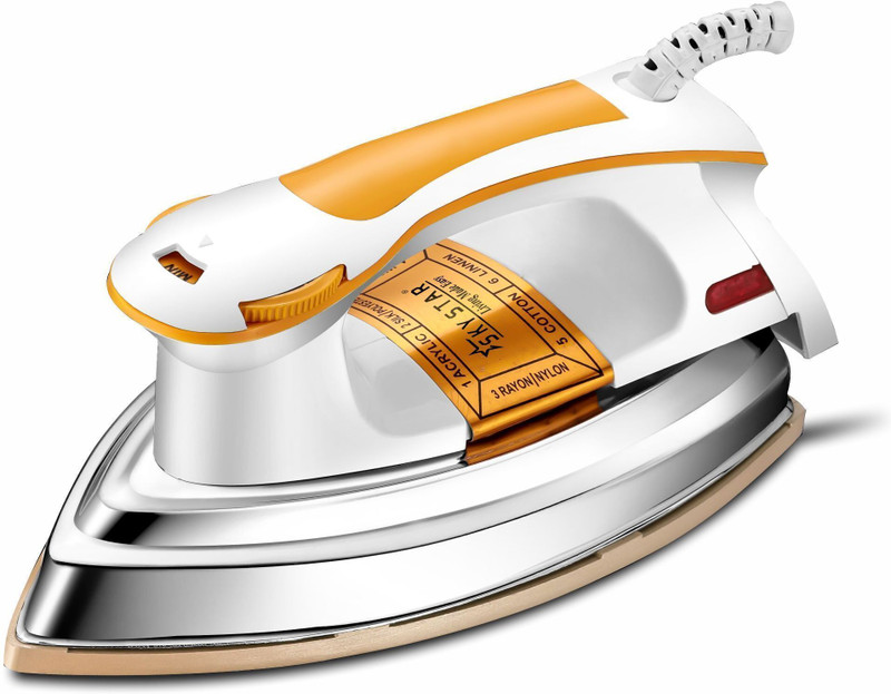 Skystar by SKY STAR Plancha Pro Non-Stick Heavy Weight Dry Iron 1200 W Dry Iron(Orange & White)