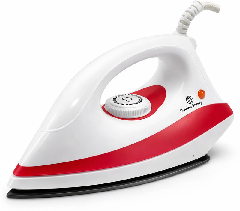 Double Safety by Double Safety Phuket Best Dry Electric Iron for clothes 1000 W Dry Iron(red and white)