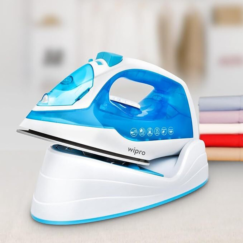 Wipro GS206 2in1 Cord plus Cordless Steam Iron 1250 W Steam Iron(Blue)