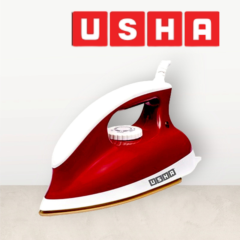 USHA by usha goliat red heavy weight 1200 W Dry Iron(Multicolor)