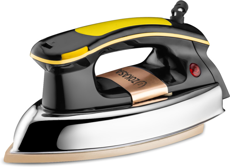 Zokasa Plancha New Look With Heavy Weight 1000 W Dry Iron(Black, Golden)