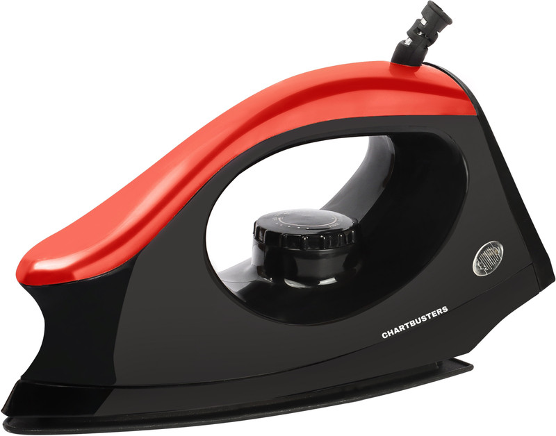 Chartbusters by CHARTBUSTERS MJ RED R12 NON STICK DRY IRON LIGHT WEIGHT FAST HEATING SMOOTH SOLEPLATE 750 W 750 W Dry Iron(Red)