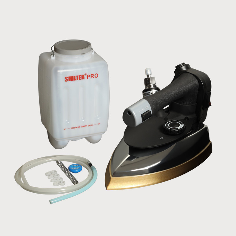 shilter Pro Premium ES300L Professional Heavy Duty Electric Steam Iron 1850 W Steam Iron(WHITE AND BLACK)