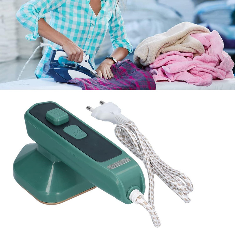 JiShoStore Travel Iron Steam with 60 ml Water Tank-Green 50 W Garment Steamer(Green)