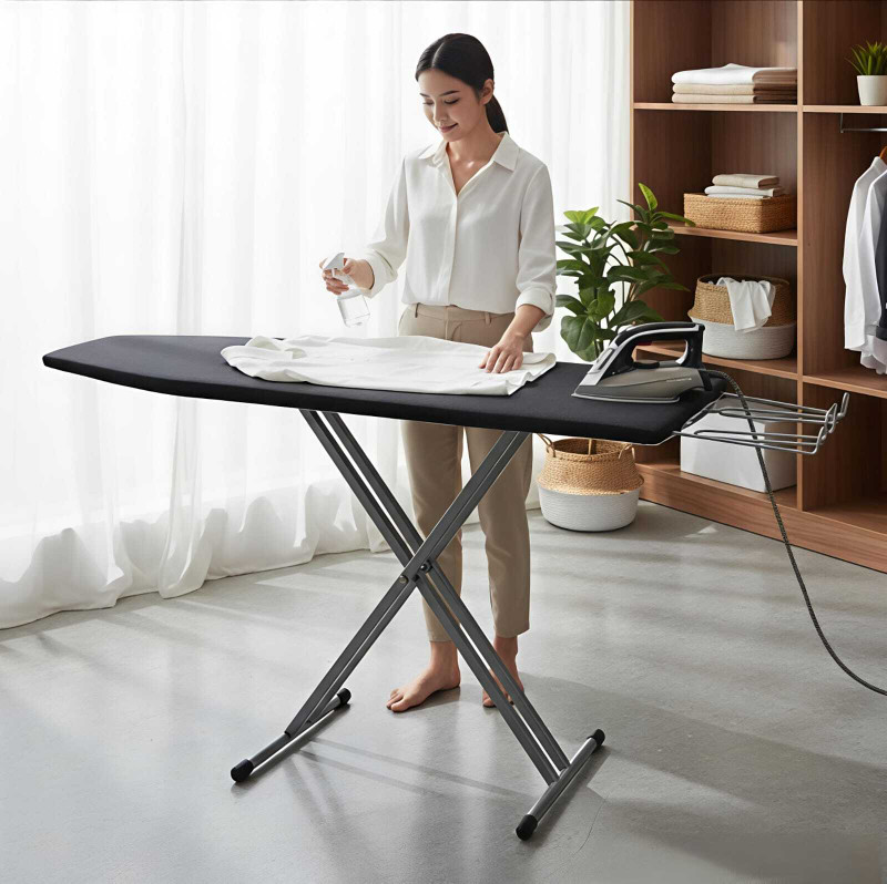 SDSTANDLONE by SDSTANDLONE High Quality Ironing Board/Table with Iron Holder, Foldable & Adjustable Ironing Board