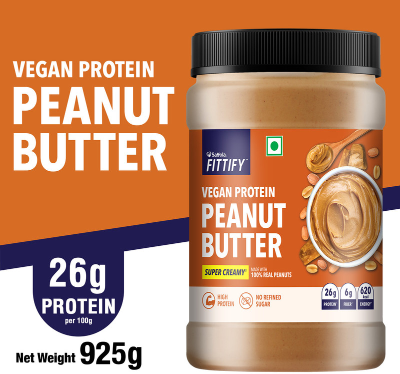 Saffola Fittify Vegan Protein Peanut Butter Super Creamy(925 g)